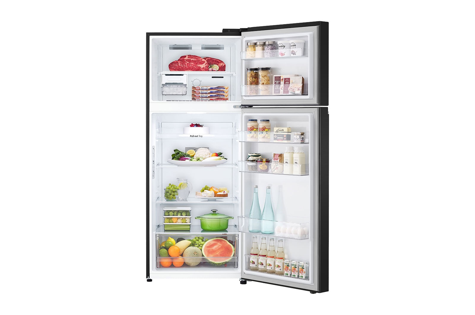 Geladeira LG Frost Free Inverter 395L Duplex Cor Black Inox (GN-B392PXG) - 127v