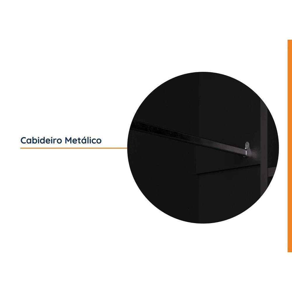 Miniatura Guarda Roupa de Canto Closet Modular 6 Prateleiras Hera CabeCasa MadeiraMadeira Preto