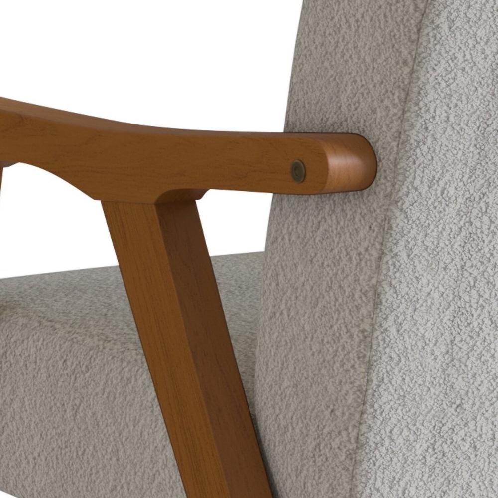Poltrona Decorativa em Tecido Boucle 236 Ref 560 Espresso Móveis Imbuia / Cinza