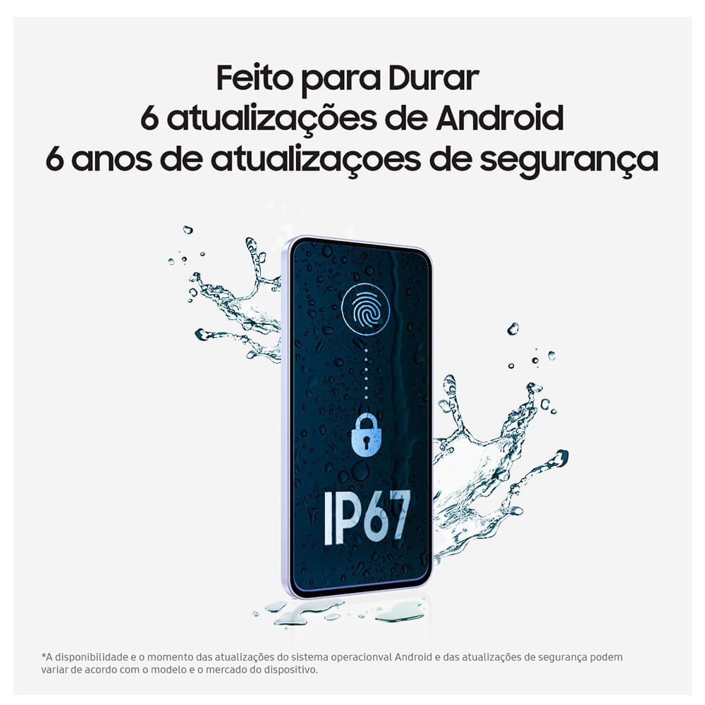 Smartphone Samsung Galaxy A56 5G Preto, 128GB, 8GB RAM e Câmera Tripla 50MP + 12MP + 5MP BIVOLT