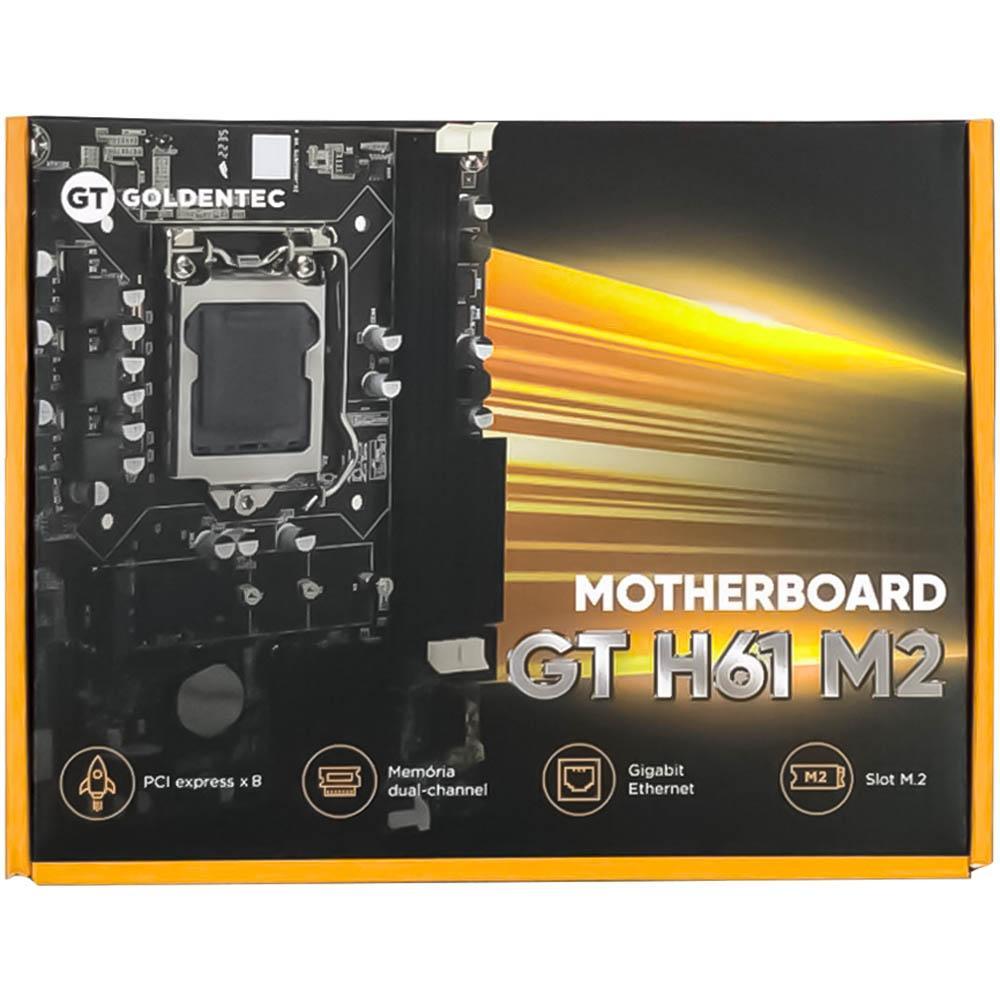 Placa Mãe Goldentec Gt-H61 M.2 Para Intel 1155 Ddr3