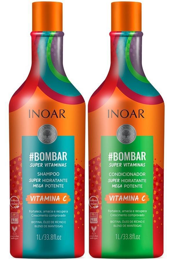 Miniatura Kit Inoar Bombar Shampoo + Condicionador 1000Ml