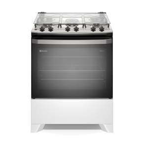Miniatura Fogão Electrolux 5 bocas Efficient FE5IB Mesa Inox PerfectCook VaporBake Bivolt Branco