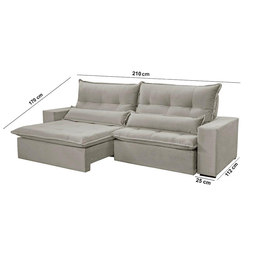 Miniatura Sofá Grecia Linho 02 Módulos De 80cm B25cm Meu Sofá Online A230 Linho Cinza