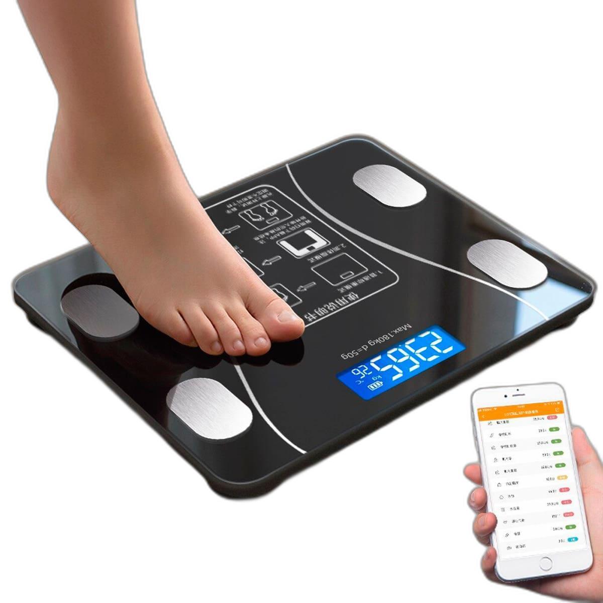 Balança Digital Corporal Bioimpedância Aplicativo Bluetooth