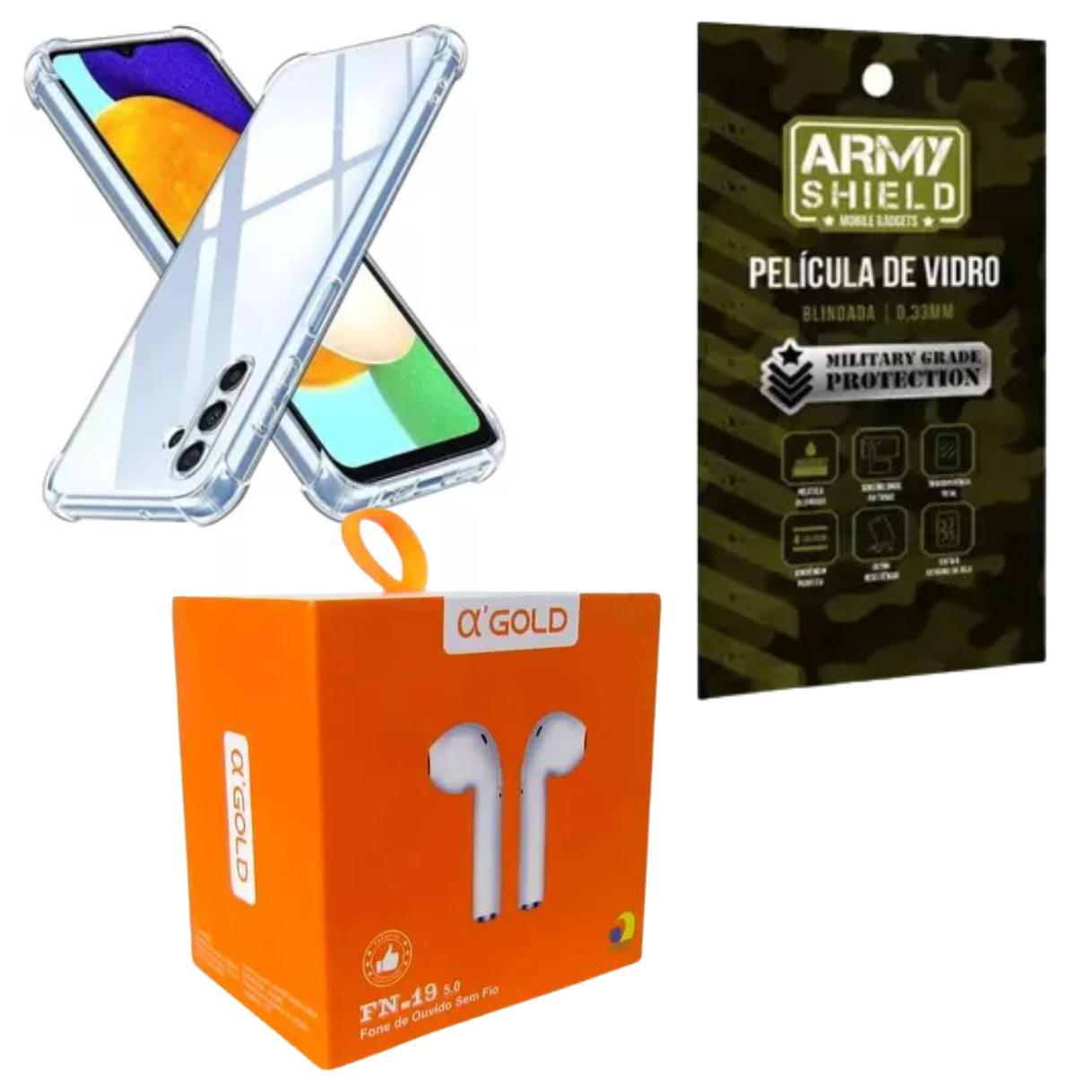 Miniatura Capa Para Galaxy A06 + Fone Bluetooth + Pelicula De Vidro 3D