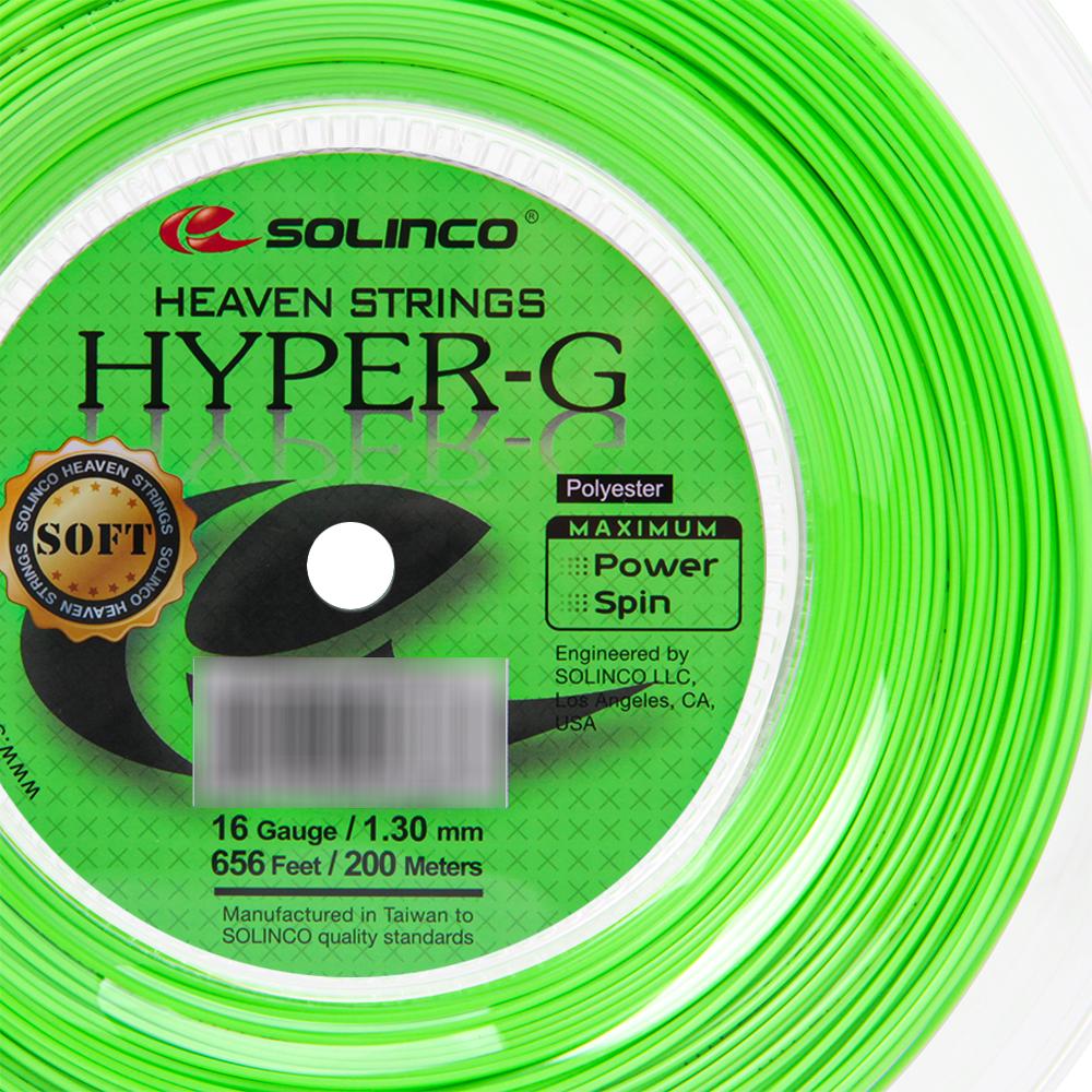Miniatura Corda Solinco Hyper G Soft 16 1.30mm Rolo com 200 Metros Verde