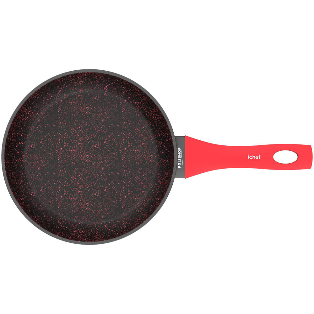 Miniatura Panela Sauté Grand 24cm Ichef Home Vermelha Polishop Shark Series | Vermelho