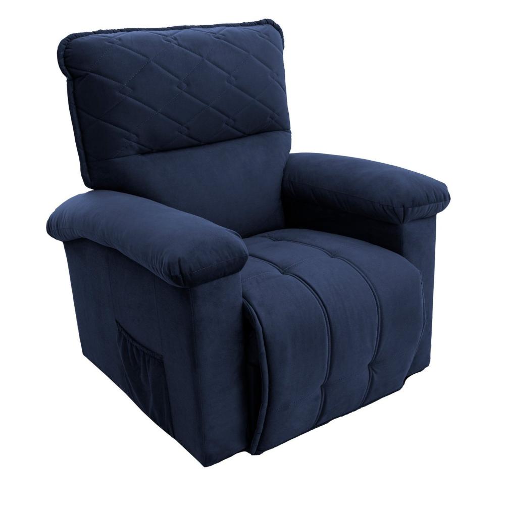 Miniatura Poltrona Retrátil Reclinável 1 Lugar Gavea Hellen Estofados Azul