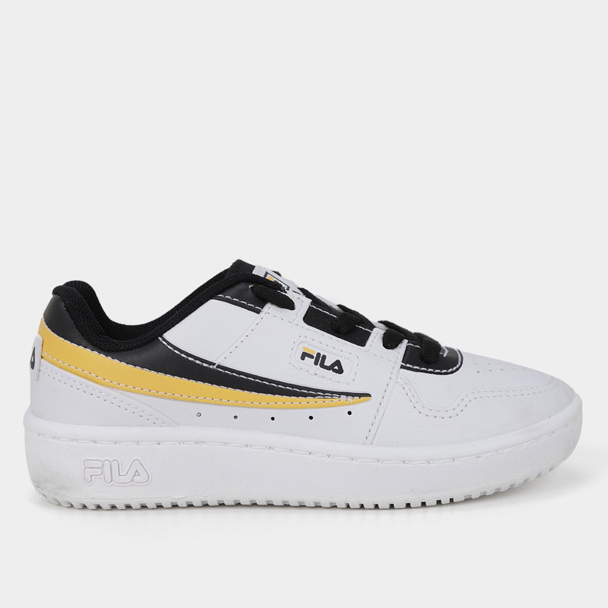 Miniatura Tênis Infantil Fila Arcade Unissex Branco+Preto - 29