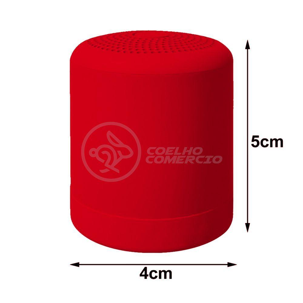 Miniatura Mini Caixa De Som Inpods Wireless Bluetooth V5 Vermelho