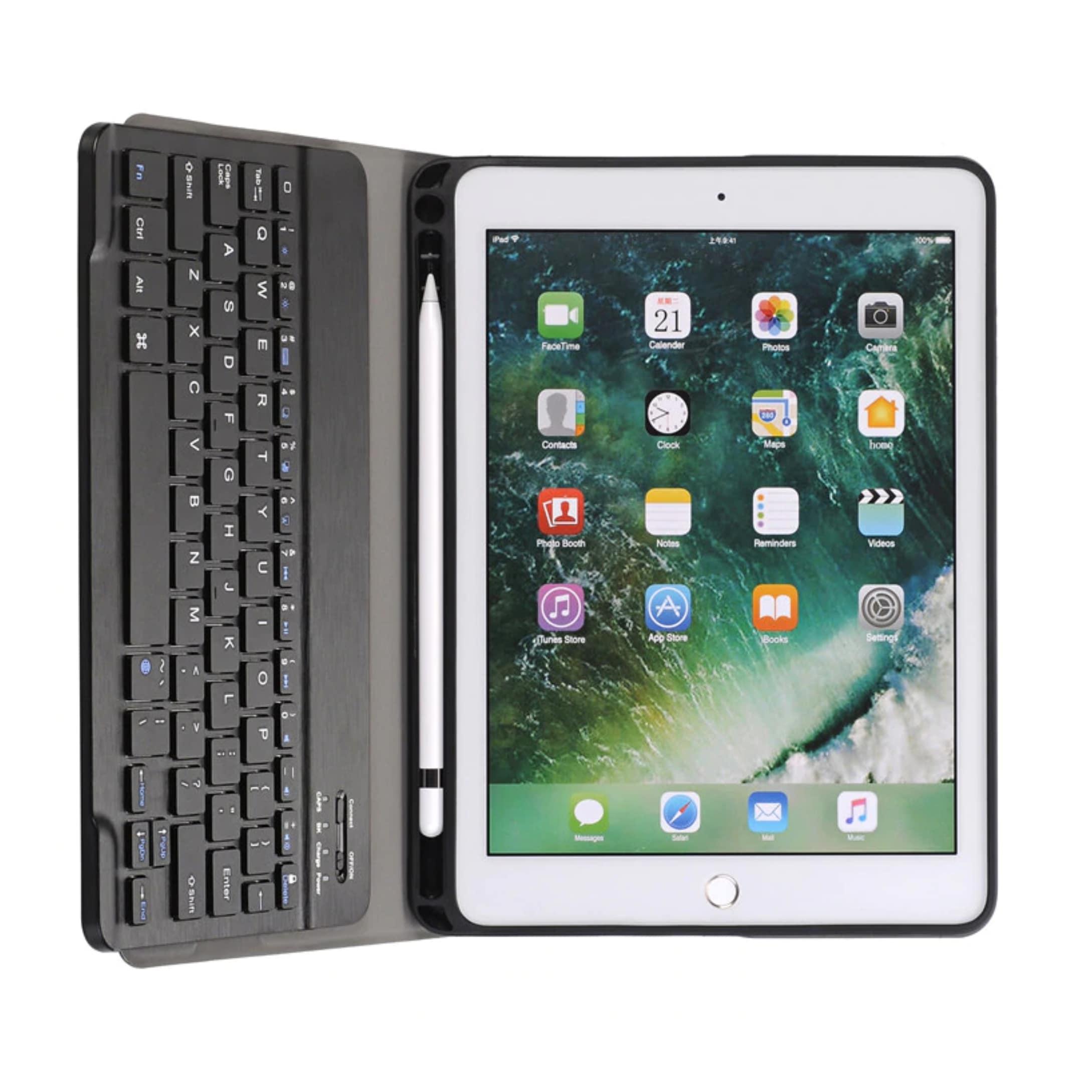 Miniatura Capa Case Ipad 7 10.2 2019 Com Teclado Bluetooth Slot Caneta