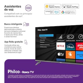 Miniatura Smart TV 32" HD Philco P32CRB Roku TV HDR10 Dolby Audio