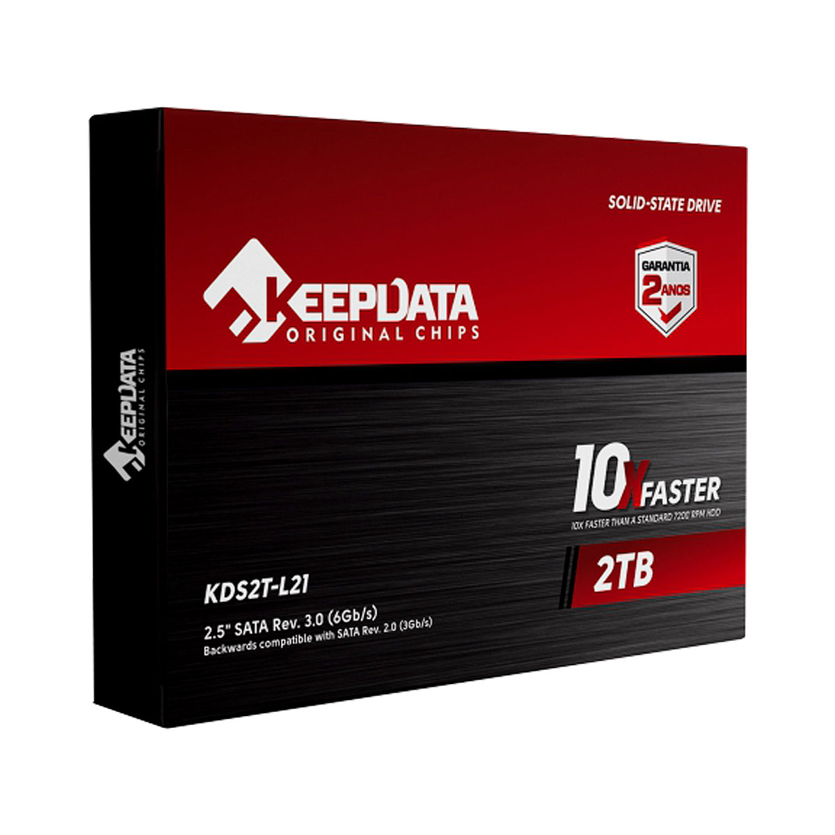 Miniatura SSD 2TB Keepdata, SATA 3.0 (6Gb/s), Leitura 550MB/s, Gravação 500MB/s - KDS2T-L21