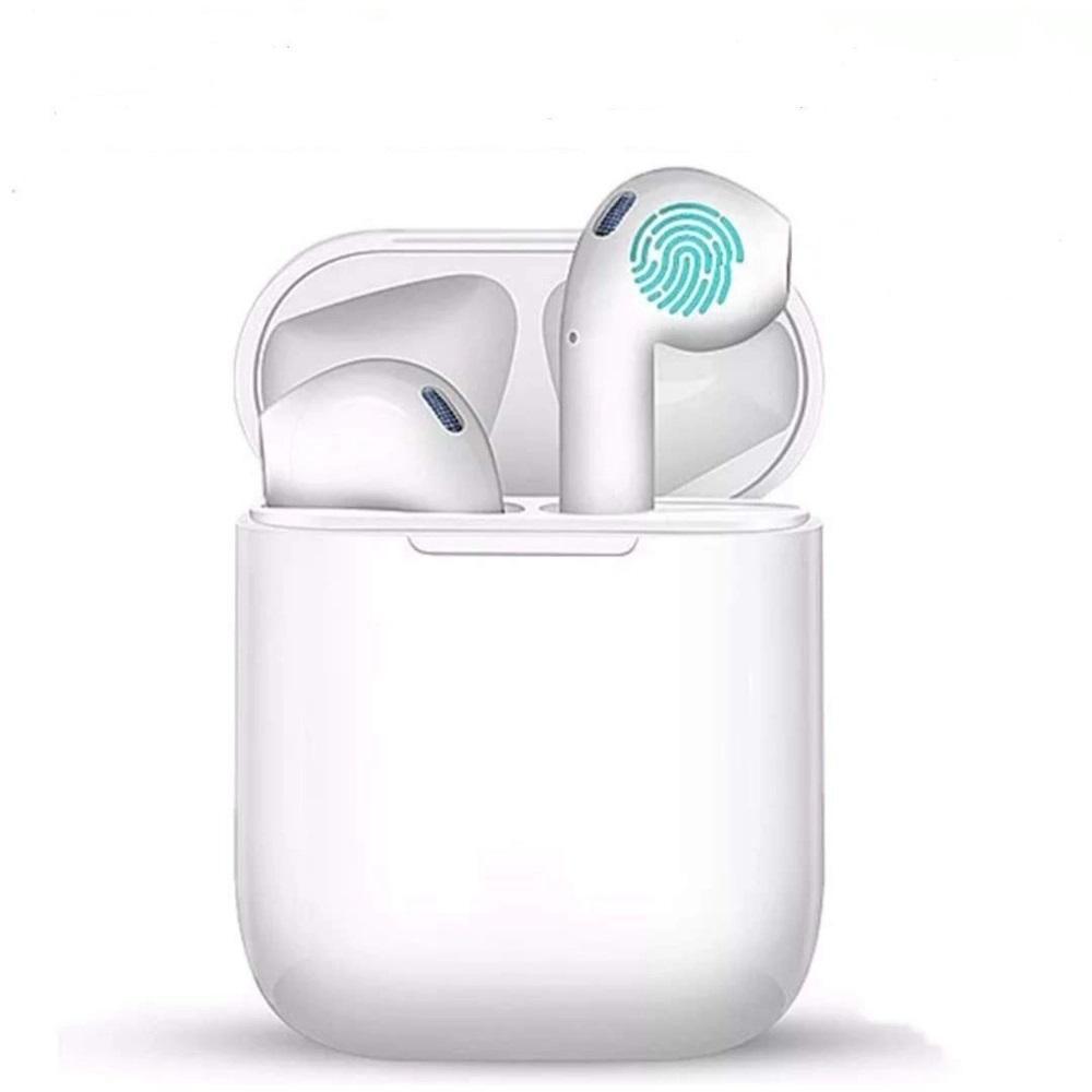 Miniatura Fone De Ouvido Sem Fio Bluetooth Microfone Tws I12 Branco