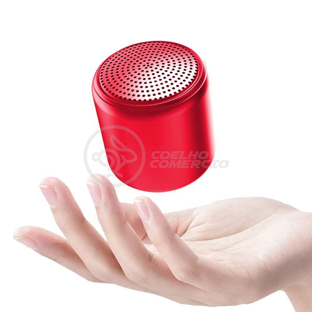 Miniatura Mini Caixa De Som Inpods Wireless Bluetooth V5 Vermelho