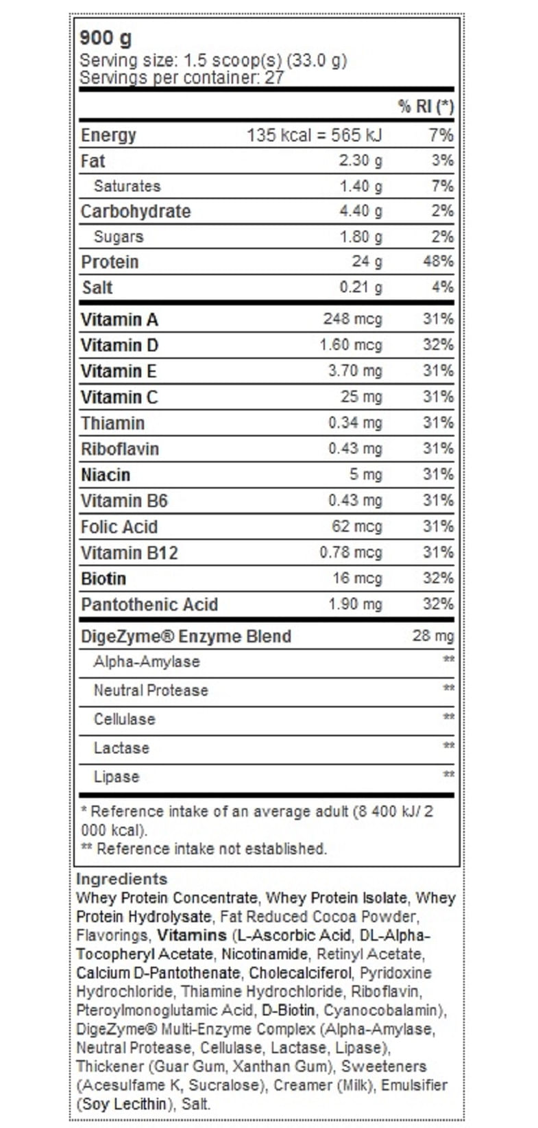 Miniatura XTreme Whey Protein - XCore Nutrition Vanilla Flavor 900g