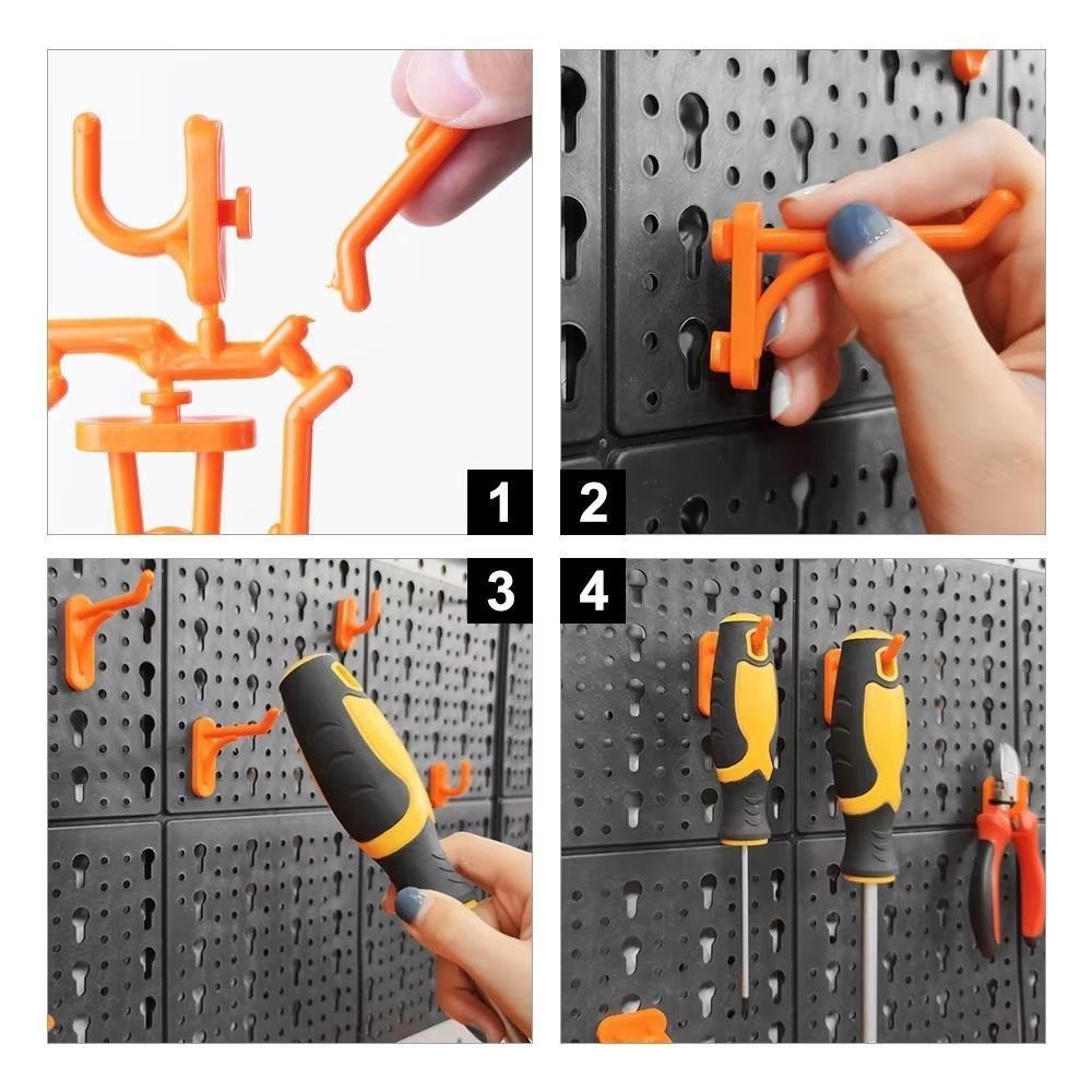 Miniatura Gaveteiro Porta Ferramentas Estante Organizador De Bancada Chaves Prego Prateleira Multiuso 52 Peças Para Parede