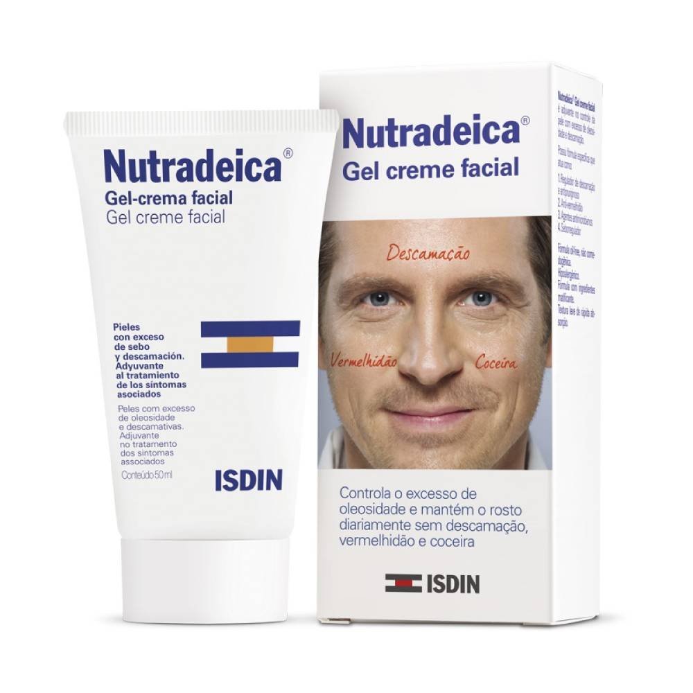 Miniatura Gel Creme Facial Isdin Para Pele Descamativa Nutradeica 50ml