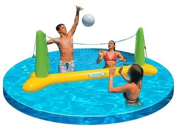 Miniatura Kit Volei Inflável para Piscina com Bola e Rede Intex