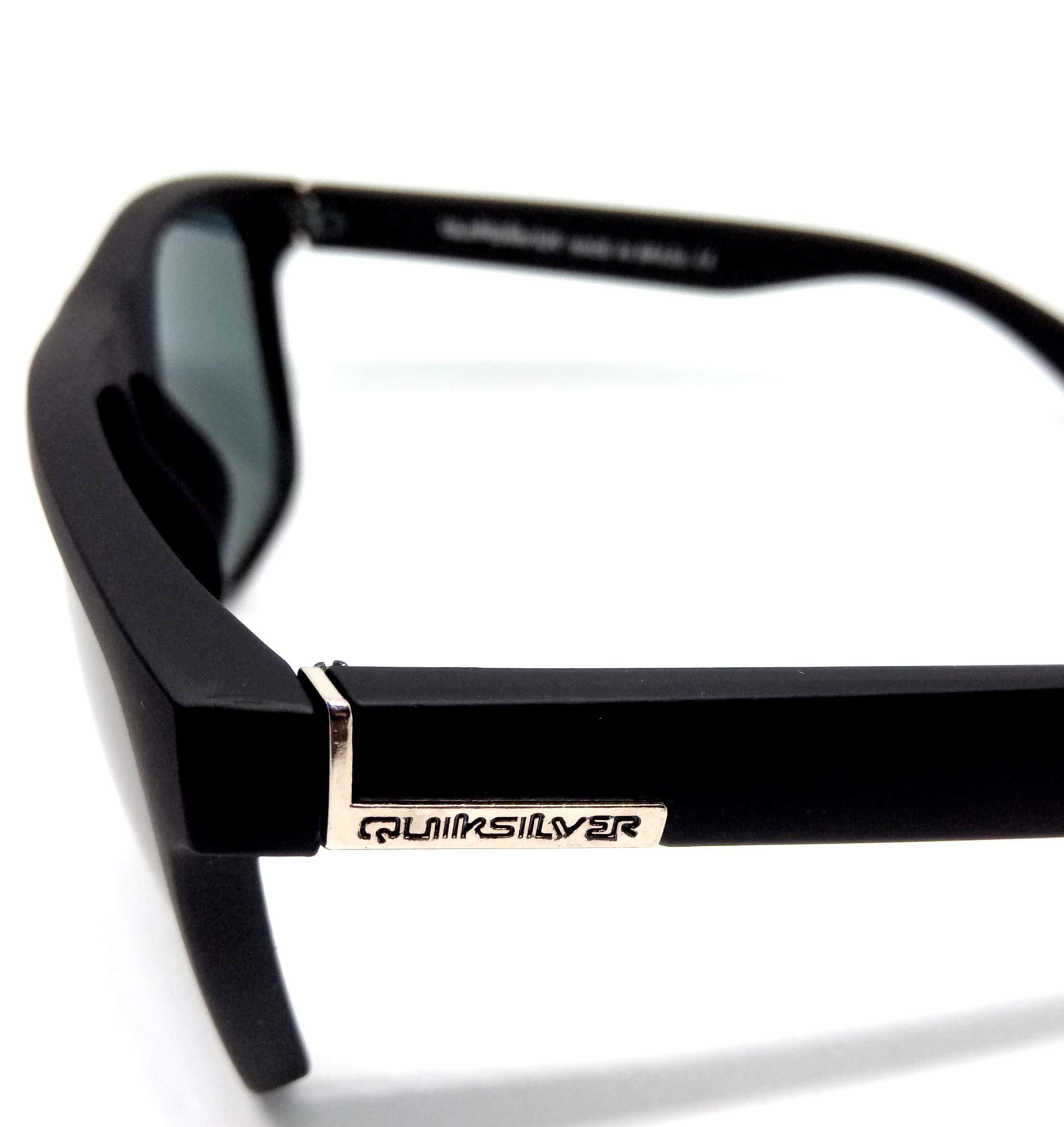 Miniatura Óculos De Sol Quiksilver The Ferris Preto Detalhes Prata