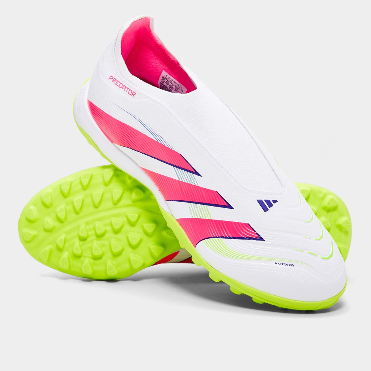 Miniatura Chuteira Society Adidas Predator League LL Unissex Branco+Rosa - 37