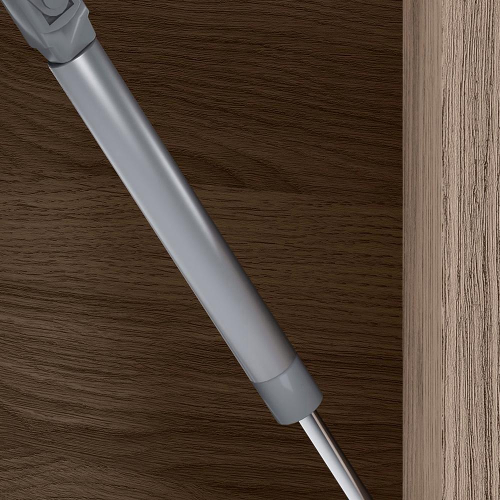 Balcao Tampo 2g Vidro 80cm Mdf Kali 16415 Nicioli Carvalho Toq Chumbo