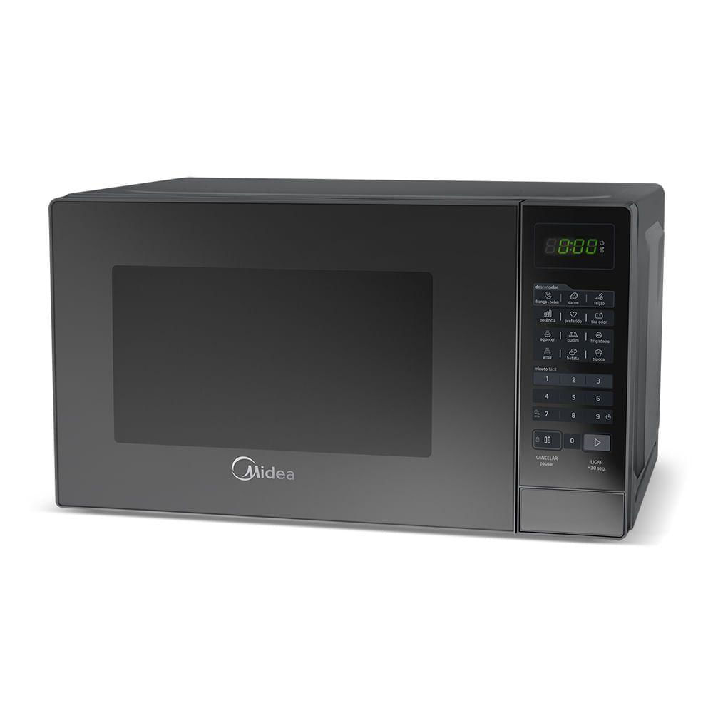 Micro-ondas Midea 20L Porta Espelhada Minuto Fácil Prata MRAE22 220V