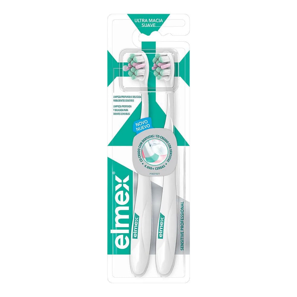 Miniatura Escova Dental Elmex Sensitive Professional 2 Unidades Escova Dental Colgate Elmex Sensitive Professional 2 Unidades