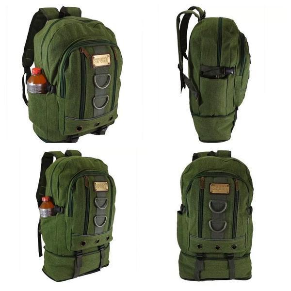 Miniatura Mochila Lona Reforçada Masculina Viagem Escola 3486