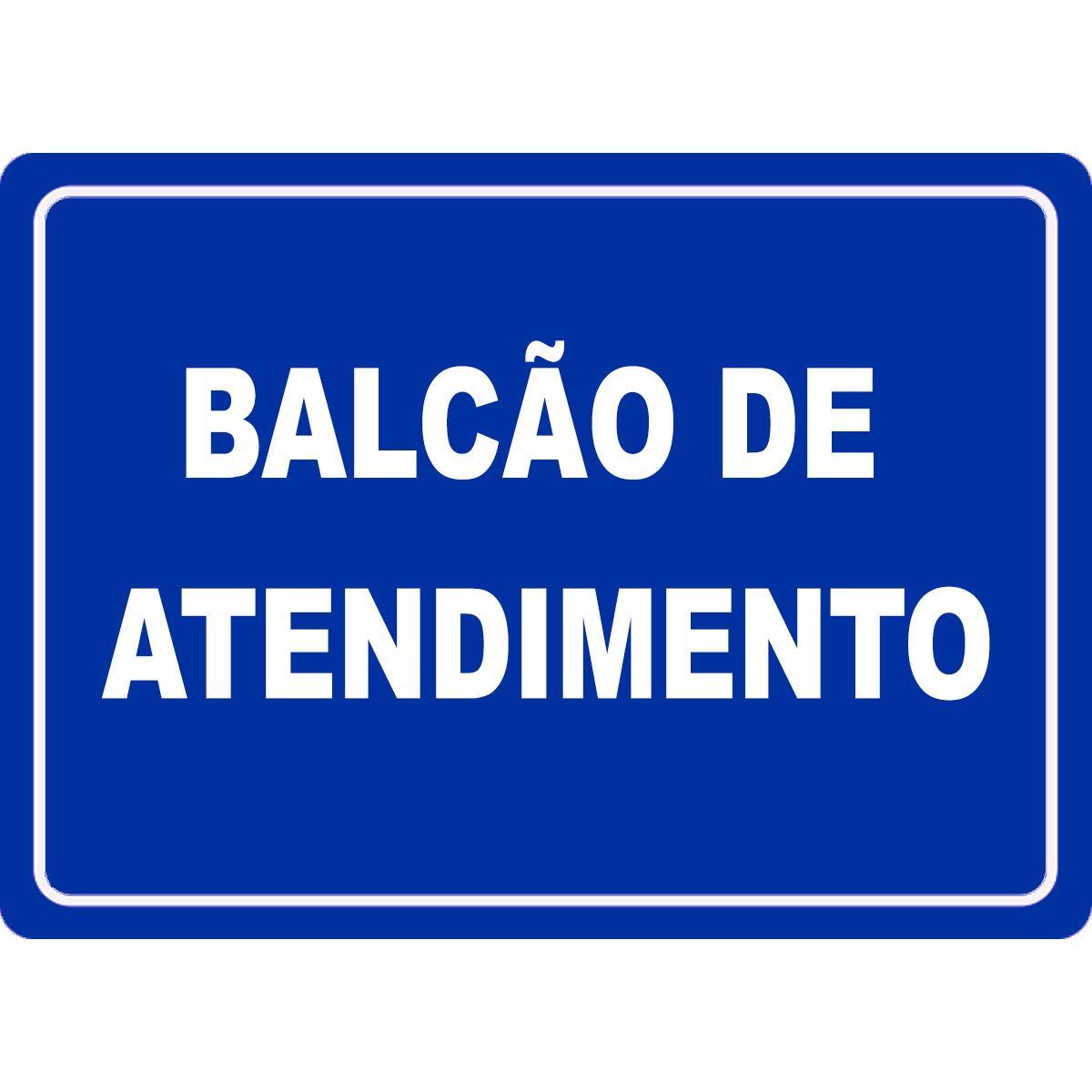 Miniatura Kit 2 Placa Aviso Balcão De Atendimento 30Cmx20Cm Pvc