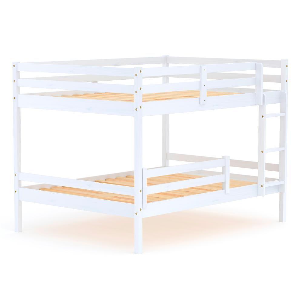 Miniatura Beliche Casal Casal Slim Com Grade De Proteção Madeira Maciça Branco Housin