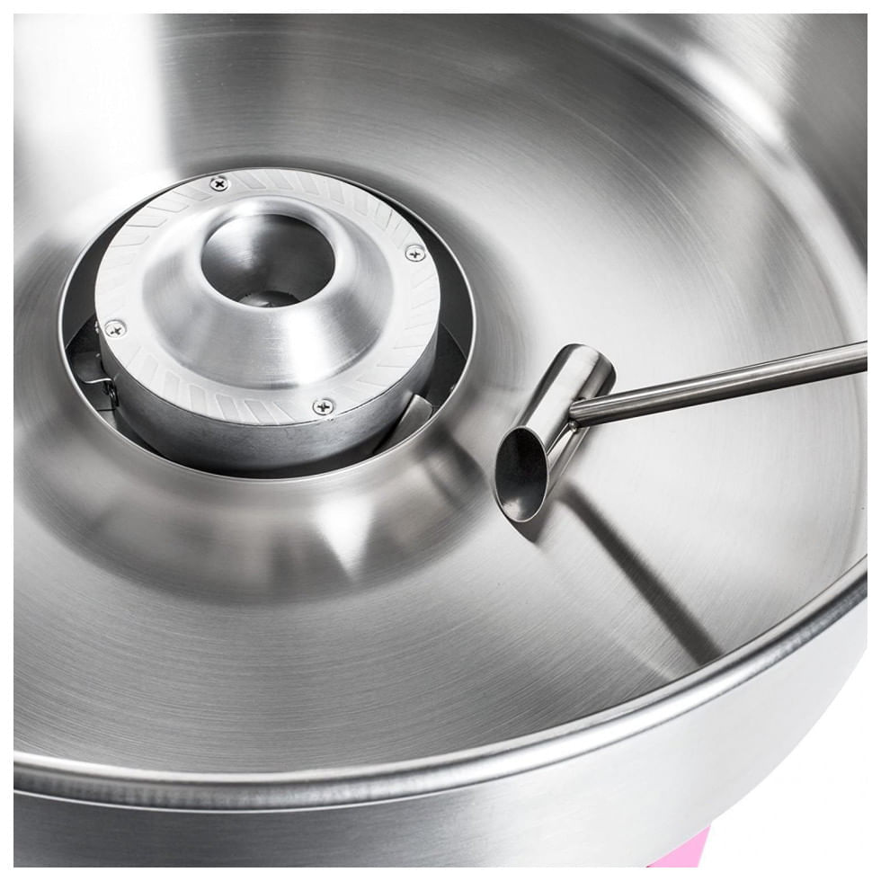 Miniatura Máquina de Algodão Doce Elétrica Profissional em Aço Inoxidável, 110V 1080W, PartyHut, Rosa