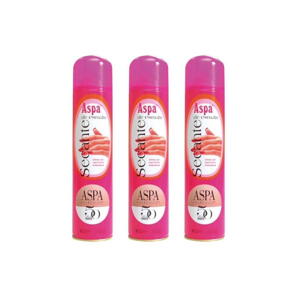 Miniatura Secante De Esmalte Aspa 400Ml - Kit Com 3Un