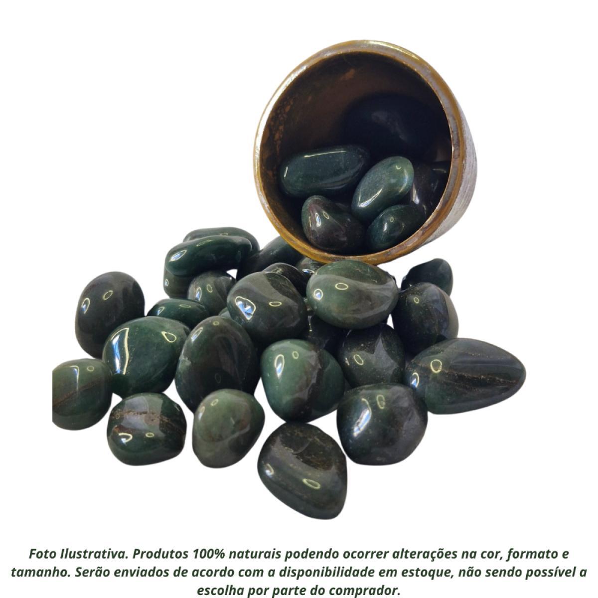 Miniatura Pedra Quartzo Verde Escuro 2 A 4 Cm 500 Gramas Natural