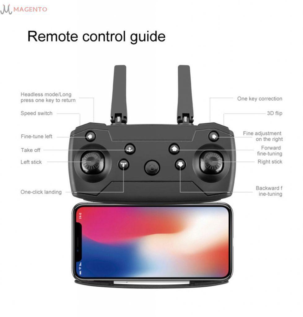Miniatura Drone E88 Pro 4K Wi-Fi FPV + Bolsa + Suporte Celular