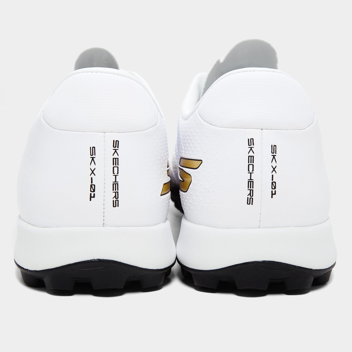 Miniatura Chuteira Society Skechers Gold Masculina Branco+dourado - 38