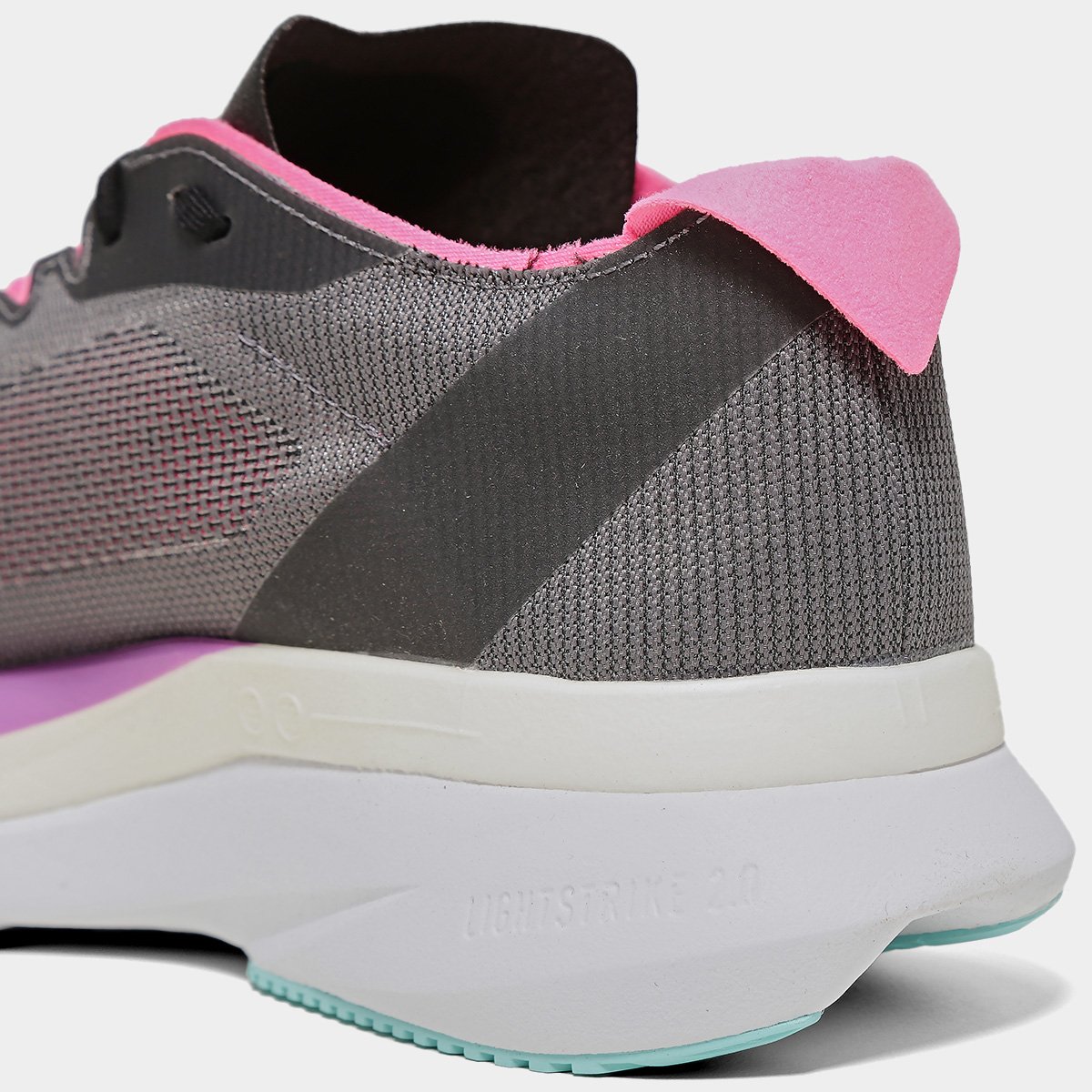 Tênis Adidas Adizero Boston 12 Feminino Chumbo+Rosa - 34