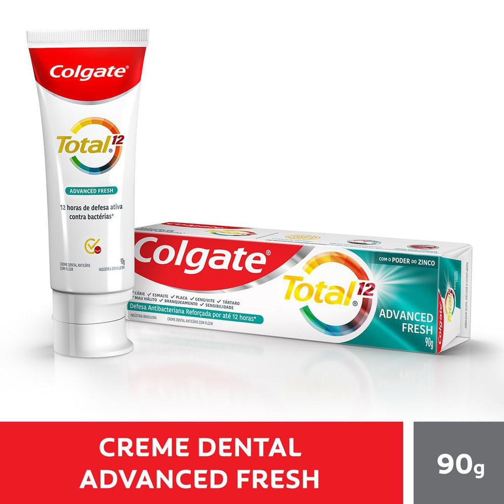 Miniatura Creme Dental Colgate Total 12 Advanced Fresh Gel 90g
