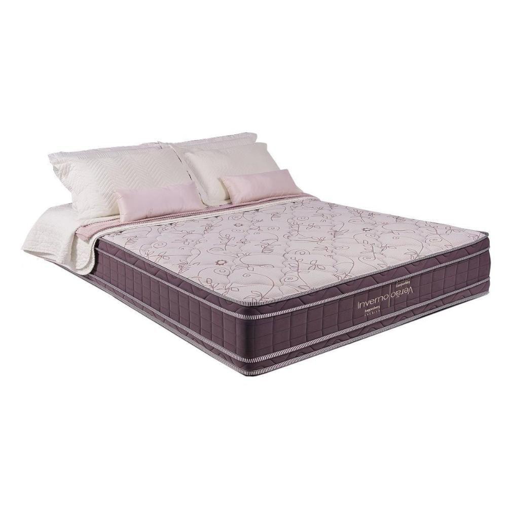 Miniatura Cama Box King: Colchão Molas Ensacadas Kappesberg Masterpocket Inverno Verão + Base Black(193X203)