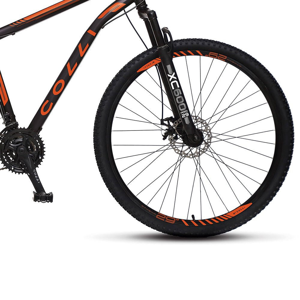 Miniatura Bicicleta Colli Athena Aro 29 Aero Freio a Disco Quadro 19 Laranja