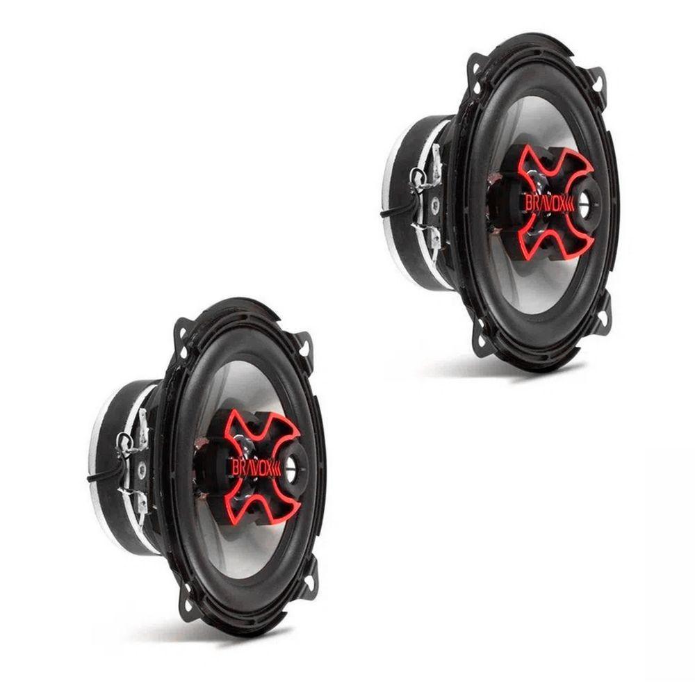 Miniatura Par Alto Falante Bravox 5 Pol B3x50x 100w Rms 4 Ohms Triaxial Linha X
