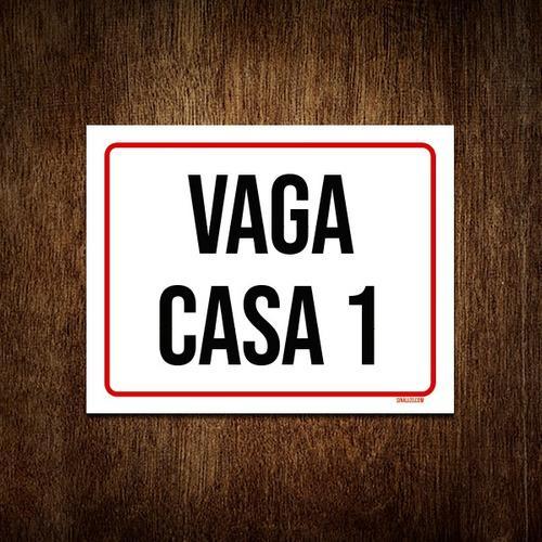 Miniatura Kit 10 Placa Sinalização - Vaga Casa 1