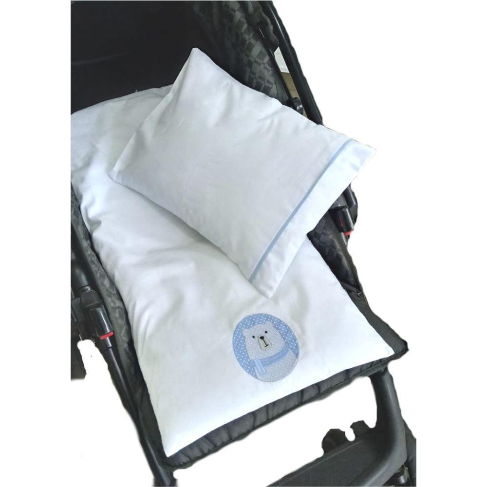Miniatura Colchonete De Carrinho Urso Polar Azul
