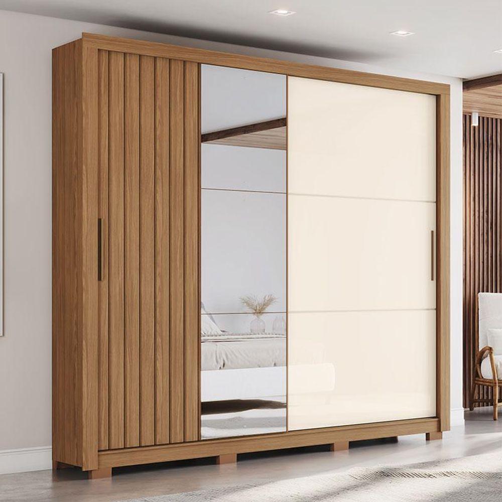 Guarda Roupa Casal Vasti 2 Portas Nature Off White – Henn