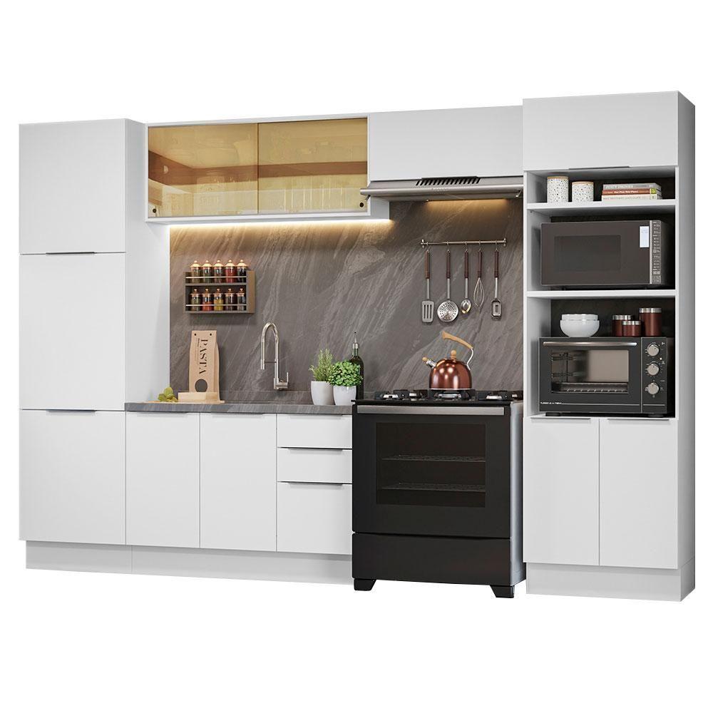 Miniatura Armário De Cozinha Completa 330cm Branco Stella Madesa 07 Branco