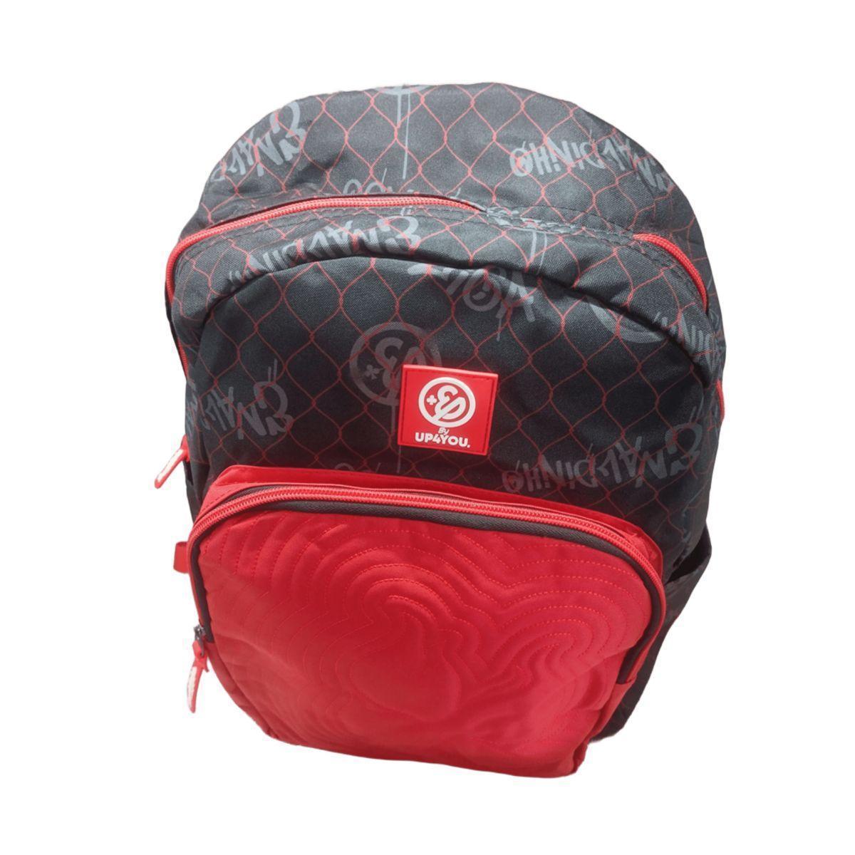 Miniatura Mochila De Costa Vermelha Enaldinho Juvenil Escolar Luxcel