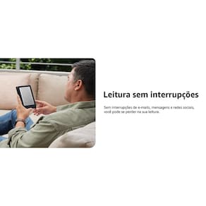 Miniatura E-Reader Kindle 11ª Geração Amazon com 16GB, Luz integrada e Wi-Fi - Preto