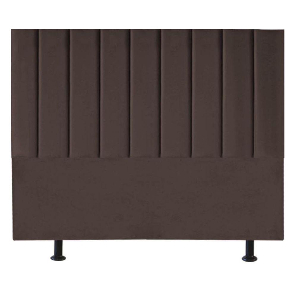 Miniatura Cabeceira De Cama Queen Box 160 Cm Karla Carla Veludo Cor:marrom