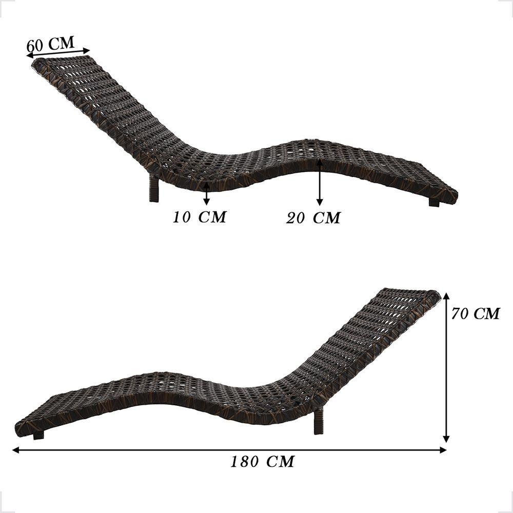 Kit 2 Cadeiras Espreguiçadeiras Alumínio Para Bogotá pedra Ferro